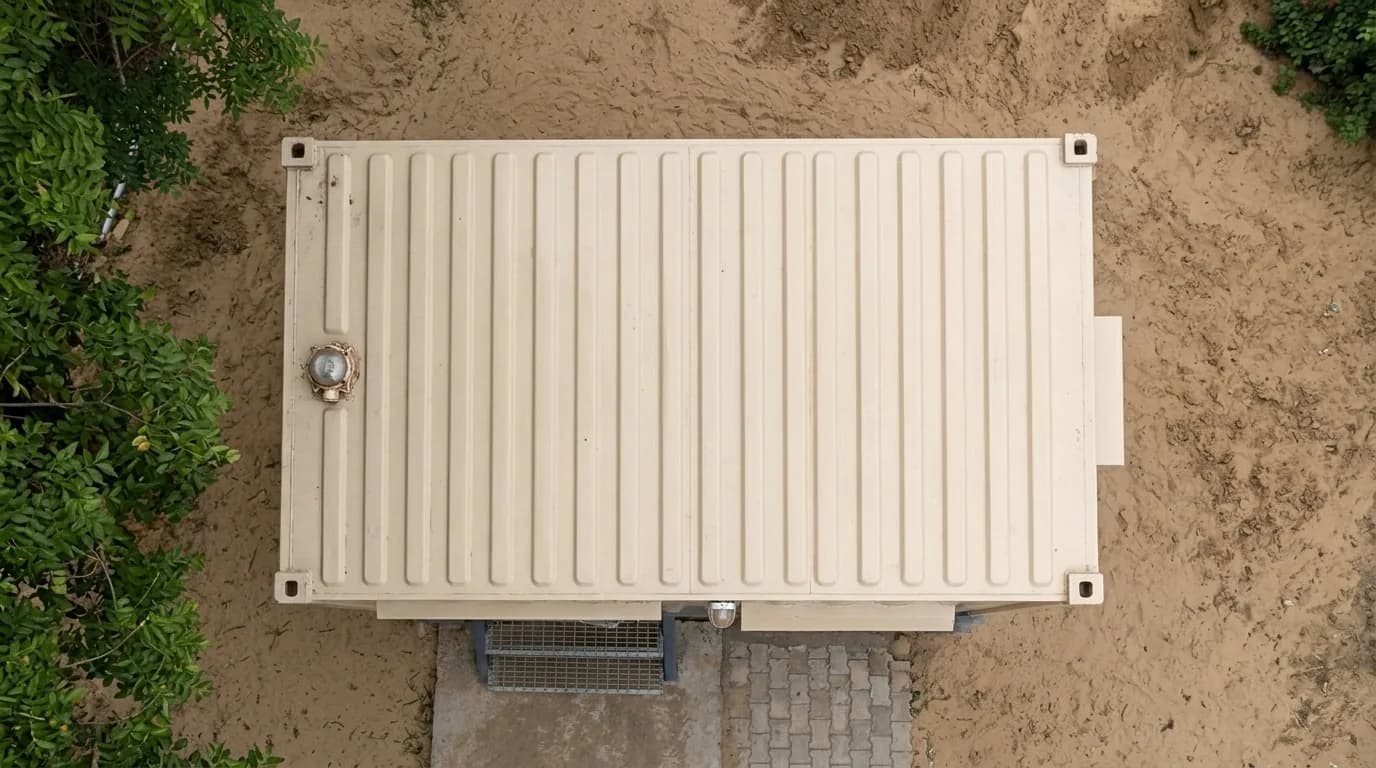 10 × 8 ft security cabin — top view of the roof, by Porta Cabin Systems