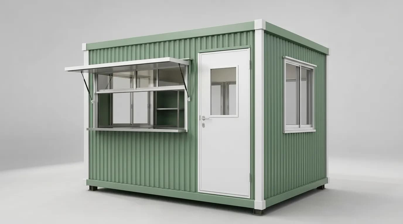 Mobile brand activation unit with fold-out counter and display screens