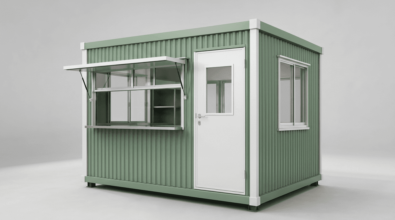 Mobile brand activation unit with fold-out counter and display screens