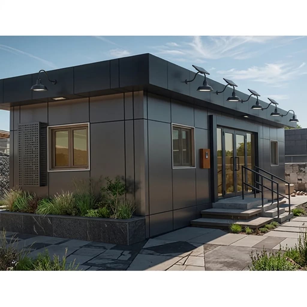 Portable office cabin with ACP exterior manufactured by Porta Cabin Systems