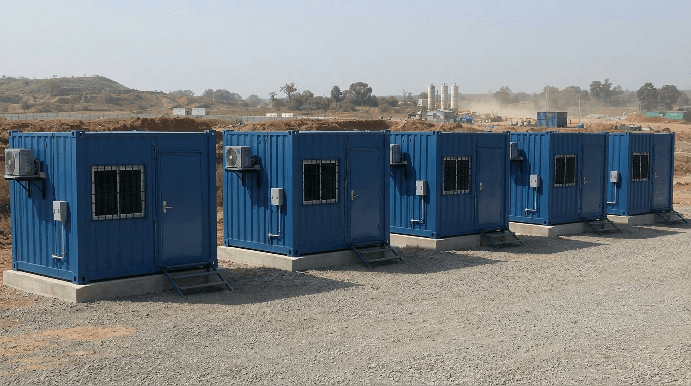 Fleet of identical branded marketing cabins ready for multi-city rollout