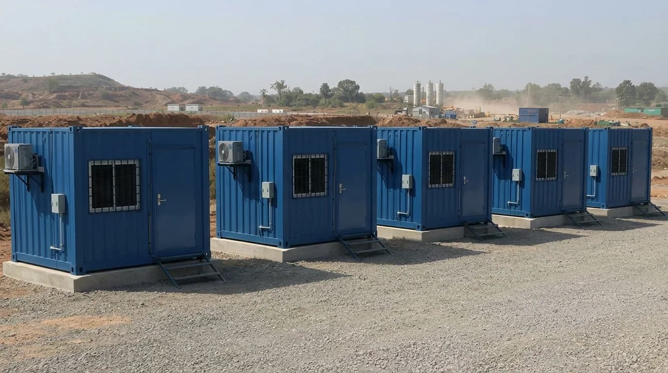 Fleet of identical branded marketing cabins ready for multi-city rollout