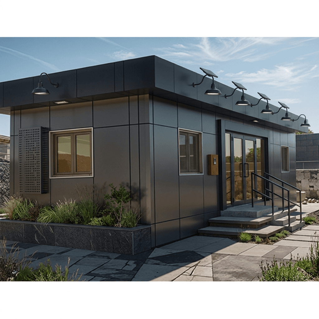 Portable office cabin with ACP exterior manufactured by Porta Cabin Systems